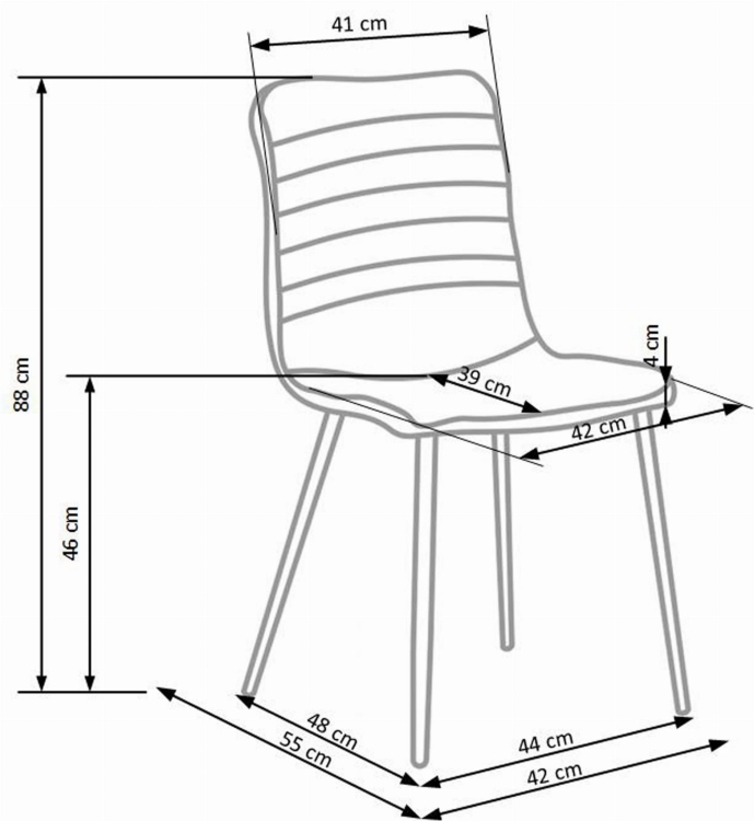 K251 krzesło popiel (1p=4szt)