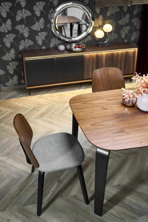 PEDRO stół, blat - orzechowy, noga - czarny (2p=1szt)